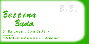 bettina buda business card